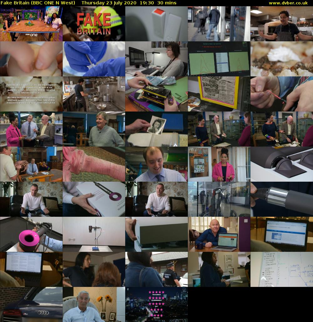 Fake Britain (BBC ONE N West) Thursday 23 July 2020 19:30 - 20:00