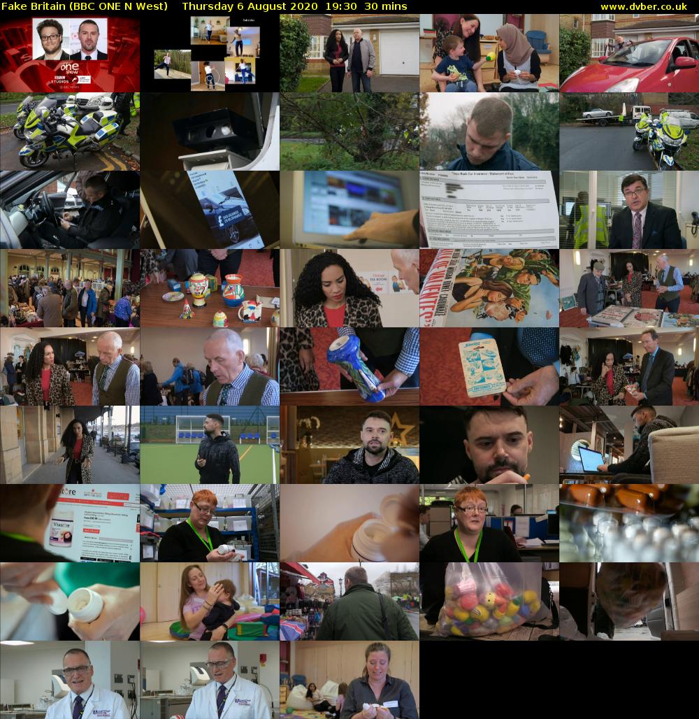 Fake Britain (BBC ONE N West) Thursday 6 August 2020 19:30 - 20:00