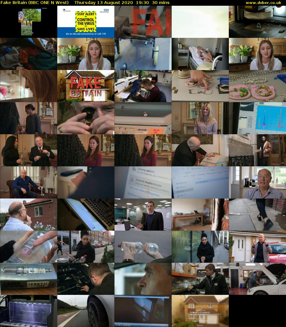 Fake Britain (BBC ONE N West) Thursday 13 August 2020 19:30 - 20:00