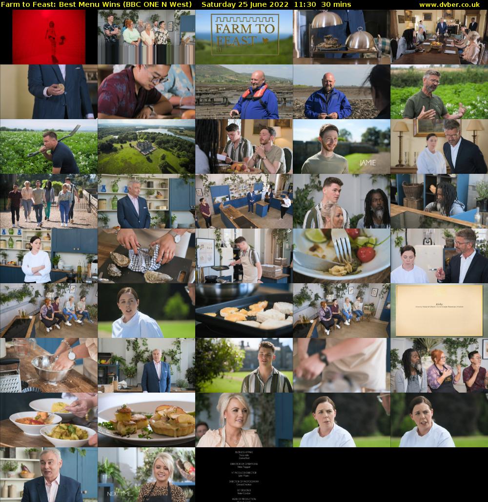 Farm to Feast: Best Menu Wins (BBC ONE N West) Saturday 25 June 2022 11:30 - 12:00