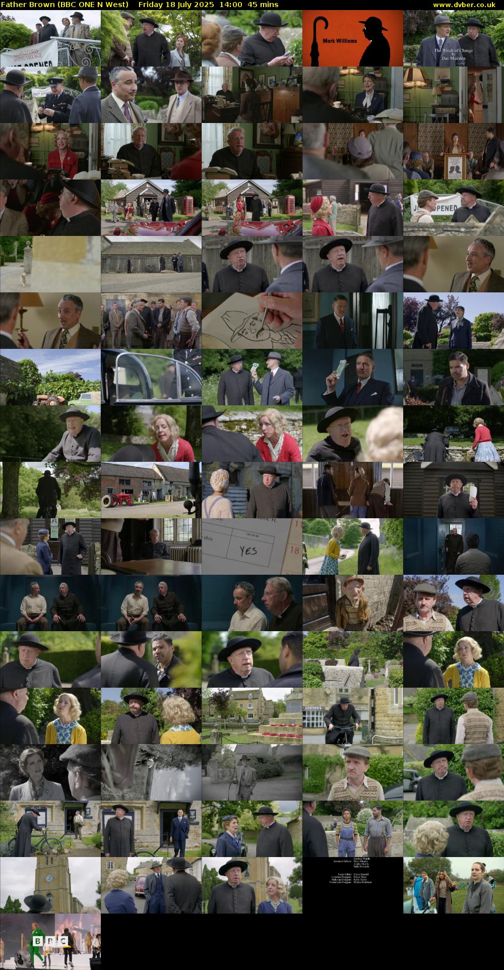 Father Brown (BBC ONE N West) Friday 18 July 2025 14:00 - 14:45