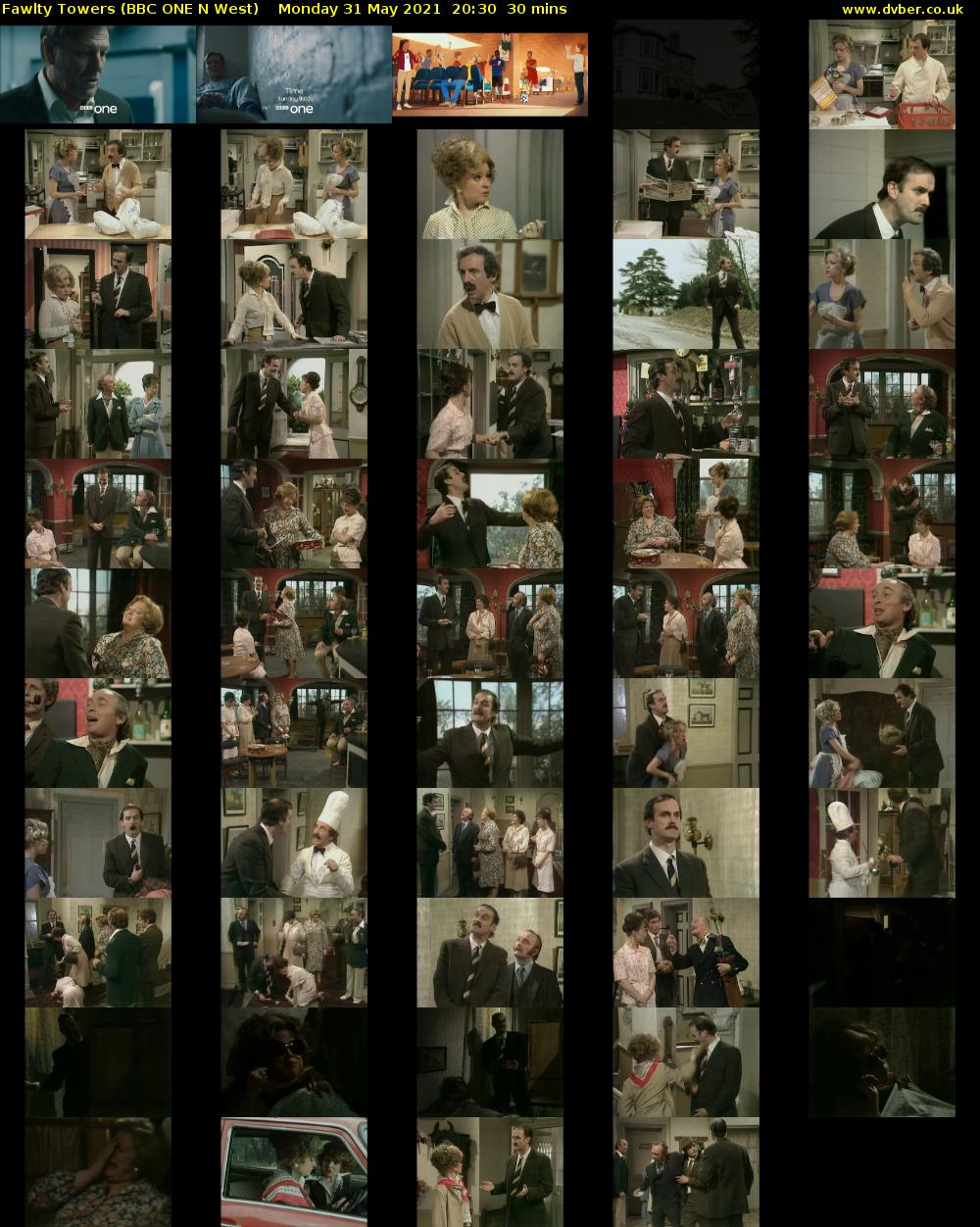 Fawlty Towers (BBC ONE N West) Monday 31 May 2021 20:30 - 21:00