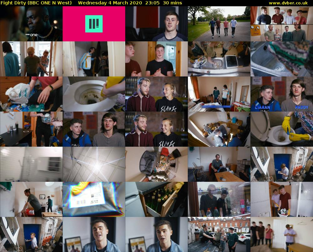 Fight Dirty (BBC ONE N West) Wednesday 4 March 2020 23:05 - 23:35