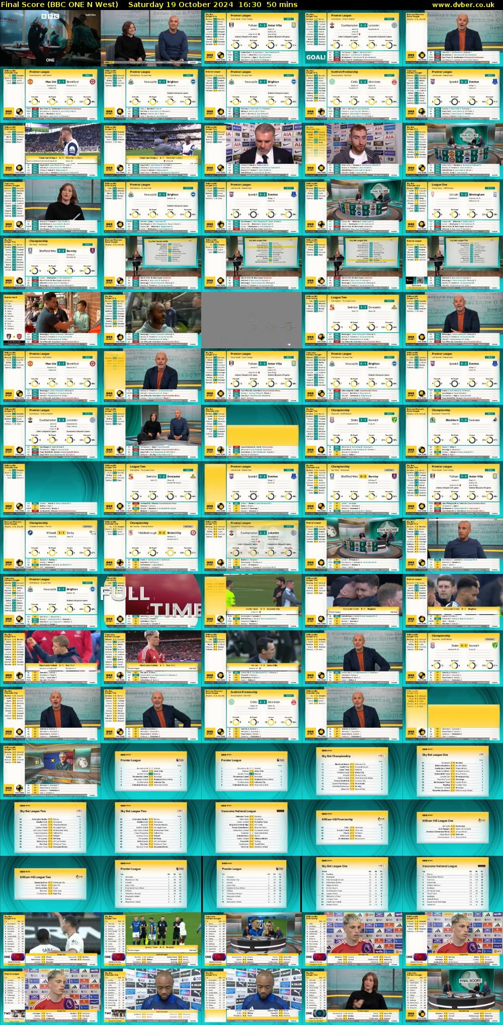 Final Score (BBC ONE N West) Saturday 19 October 2024 16:30 - 17:20