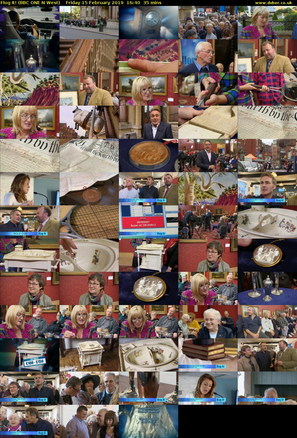 Flog It! (BBC ONE N West) Friday 15 February 2019 16:40 - 17:15