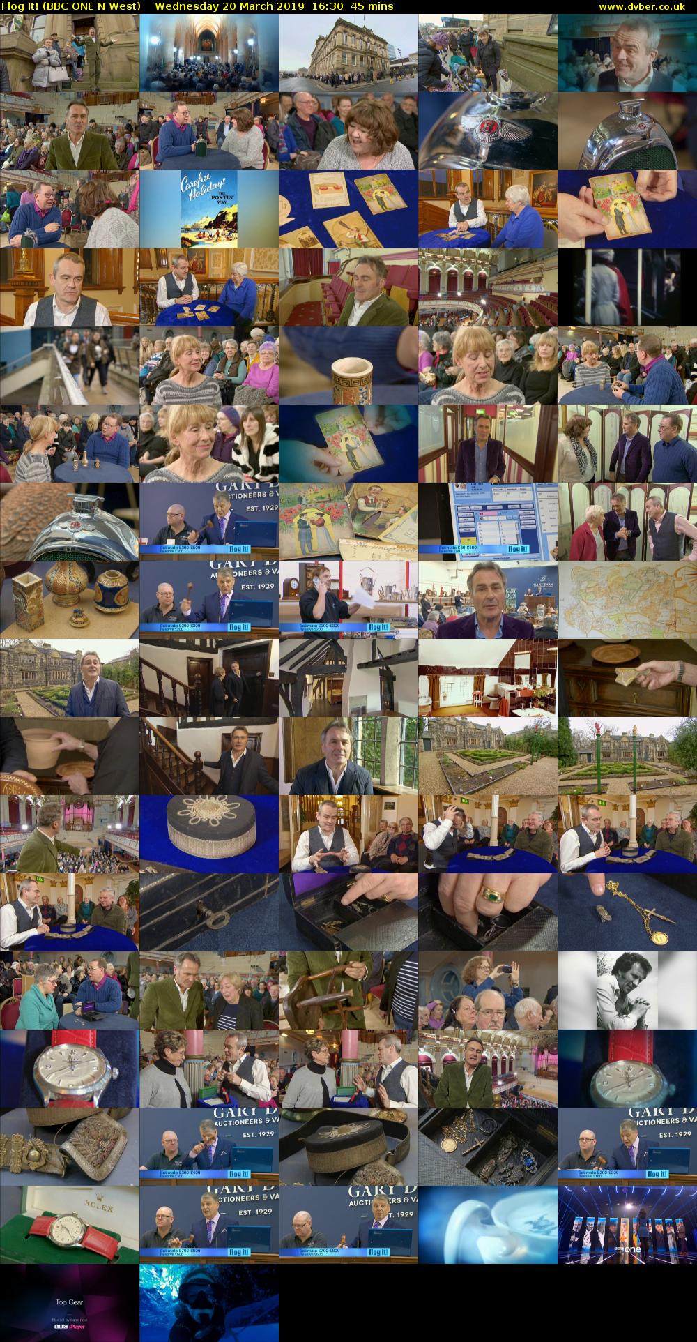 Flog It! (BBC ONE N West) Wednesday 20 March 2019 16:30 - 17:15