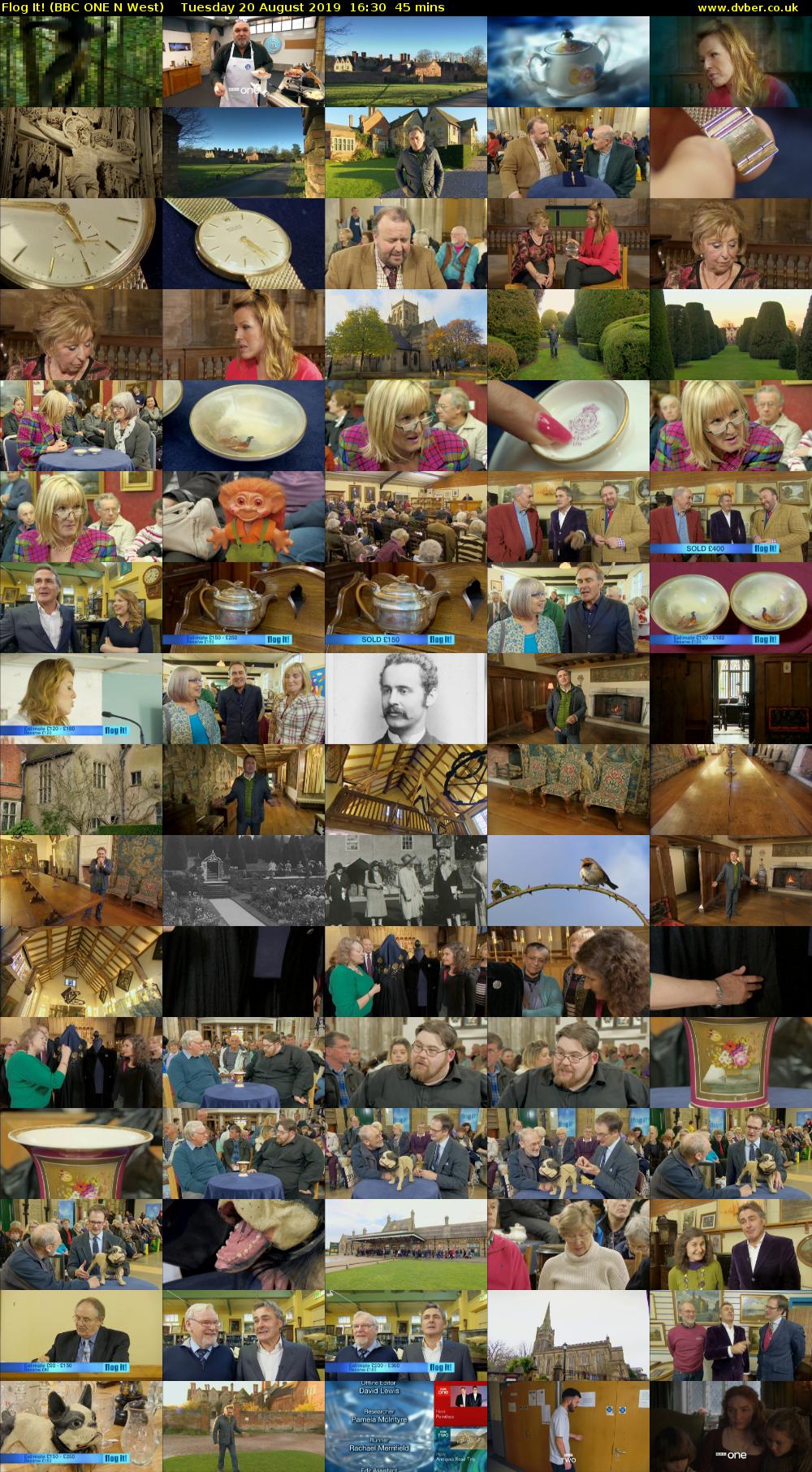 Flog It! (BBC ONE N West) Tuesday 20 August 2019 16:30 - 17:15