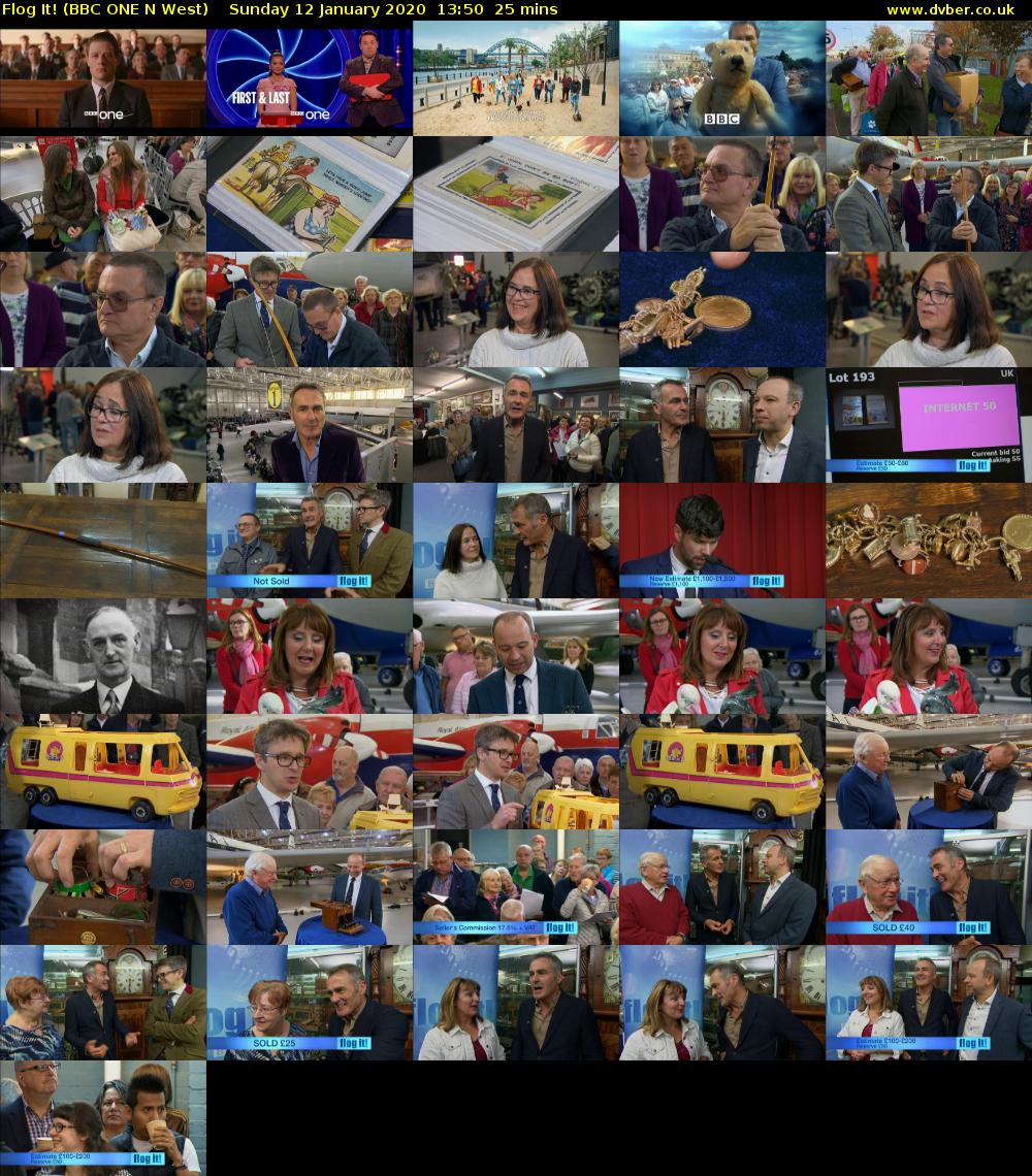 Flog It! (BBC ONE N West) Sunday 12 January 2020 13:50 - 14:15