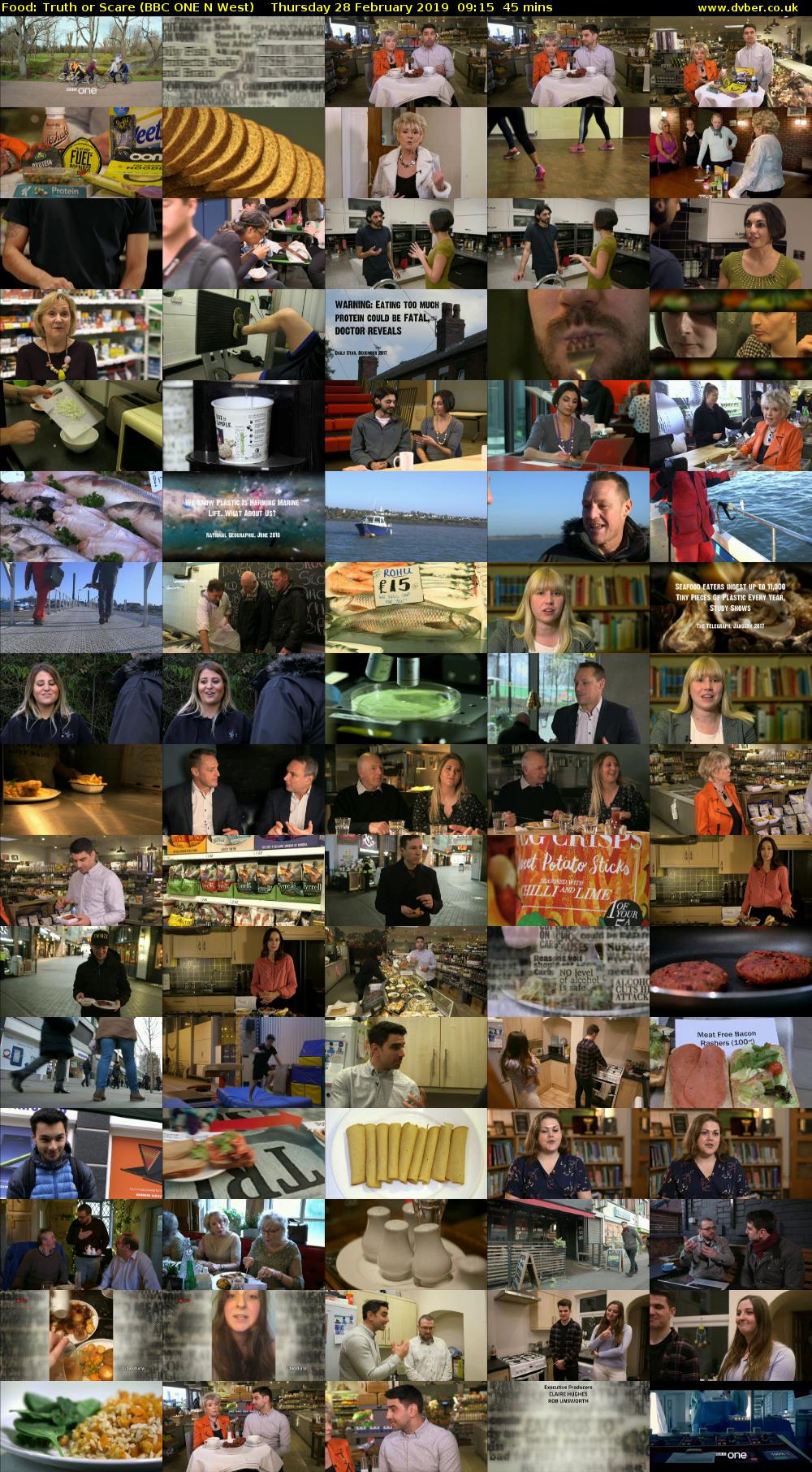Food: Truth or Scare (BBC ONE N West) Thursday 28 February 2019 09:15 - 10:00