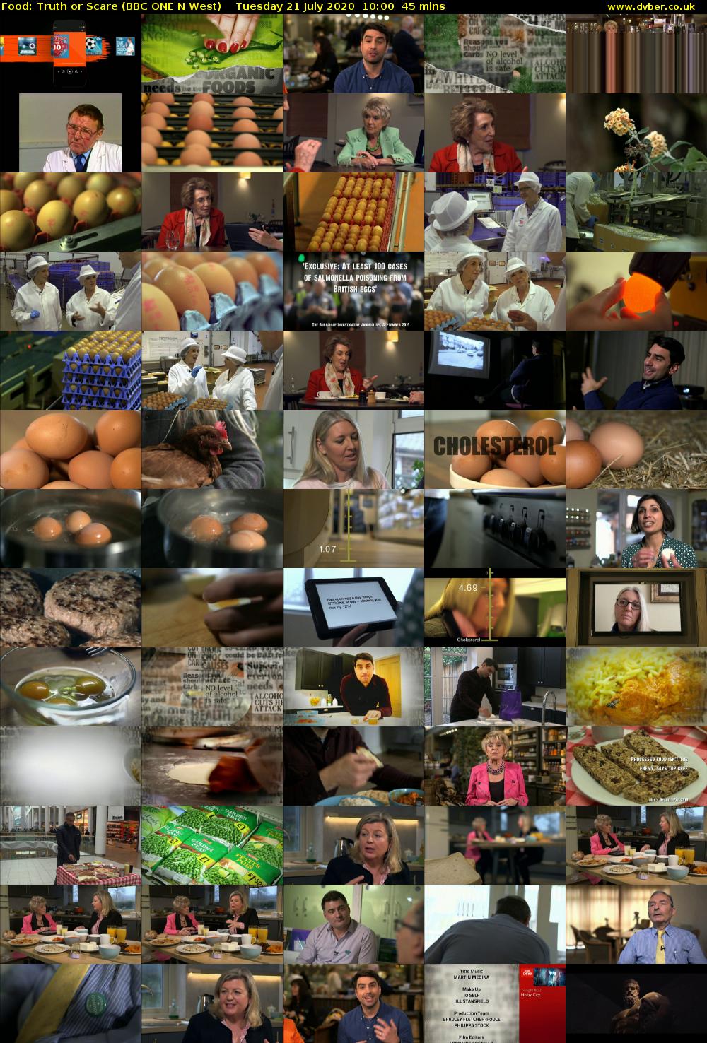 Food: Truth or Scare (BBC ONE N West) Tuesday 21 July 2020 10:00 - 10:45