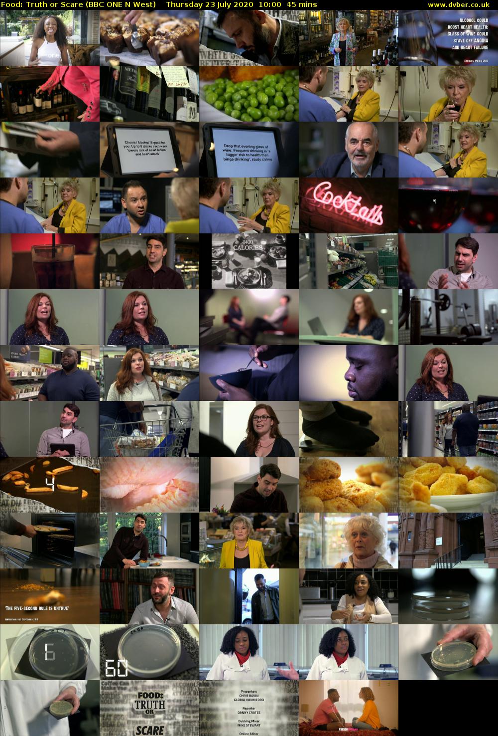 Food: Truth or Scare (BBC ONE N West) Thursday 23 July 2020 10:00 - 10:45