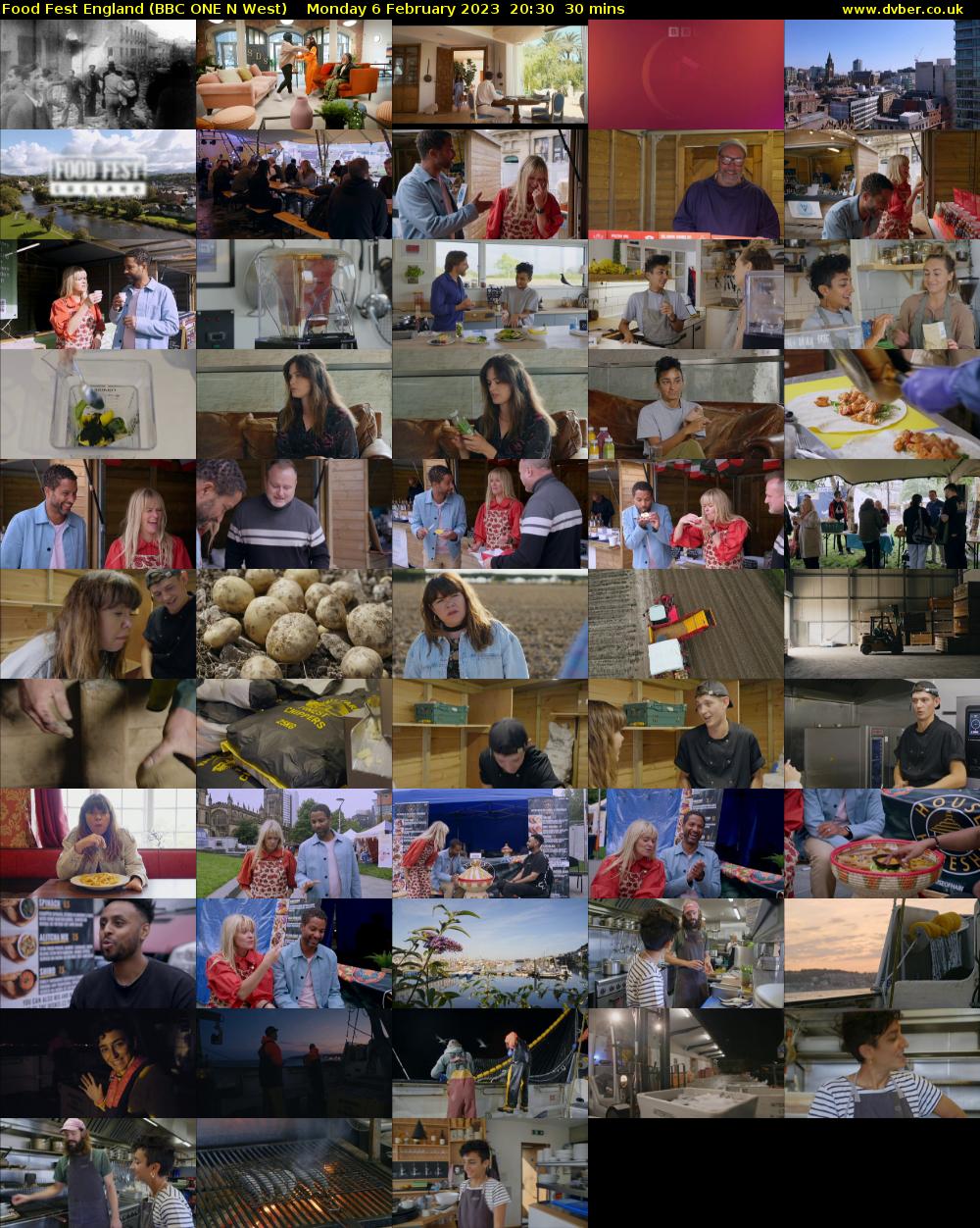 Food Fest England (BBC ONE N West) Monday 6 February 2023 20:30 - 21:00