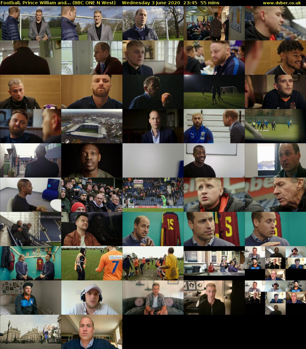 Football, Prince William and... (BBC ONE N West) Wednesday 3 June 2020 23:45 - 00:40