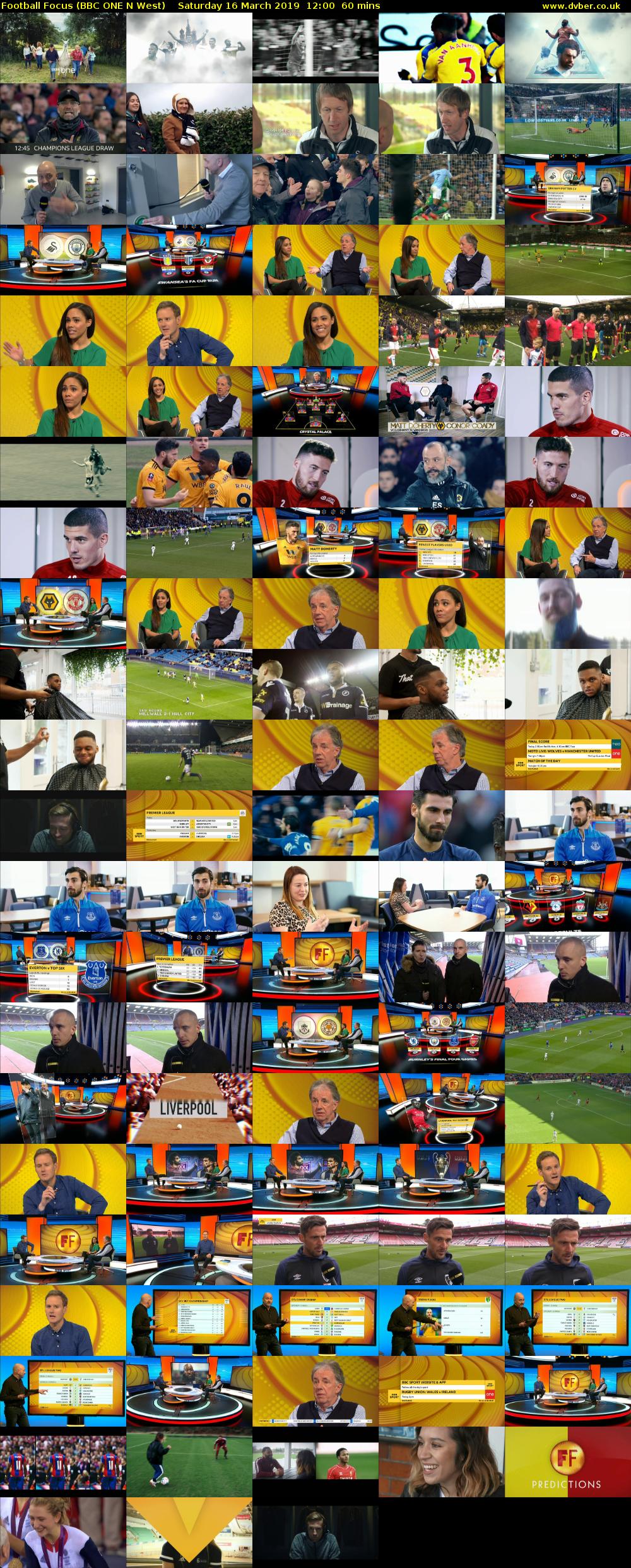 Football Focus (BBC ONE N West) Saturday 16 March 2019 12:00 - 13:00