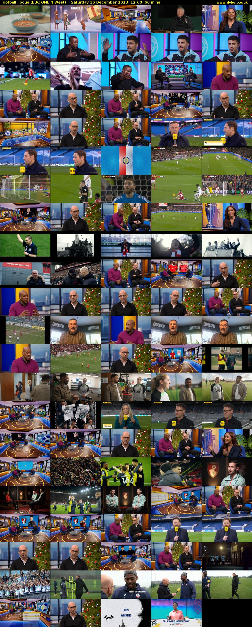 Football Focus (BBC ONE N West) Saturday 16 December 2023 12:00 - 13:00