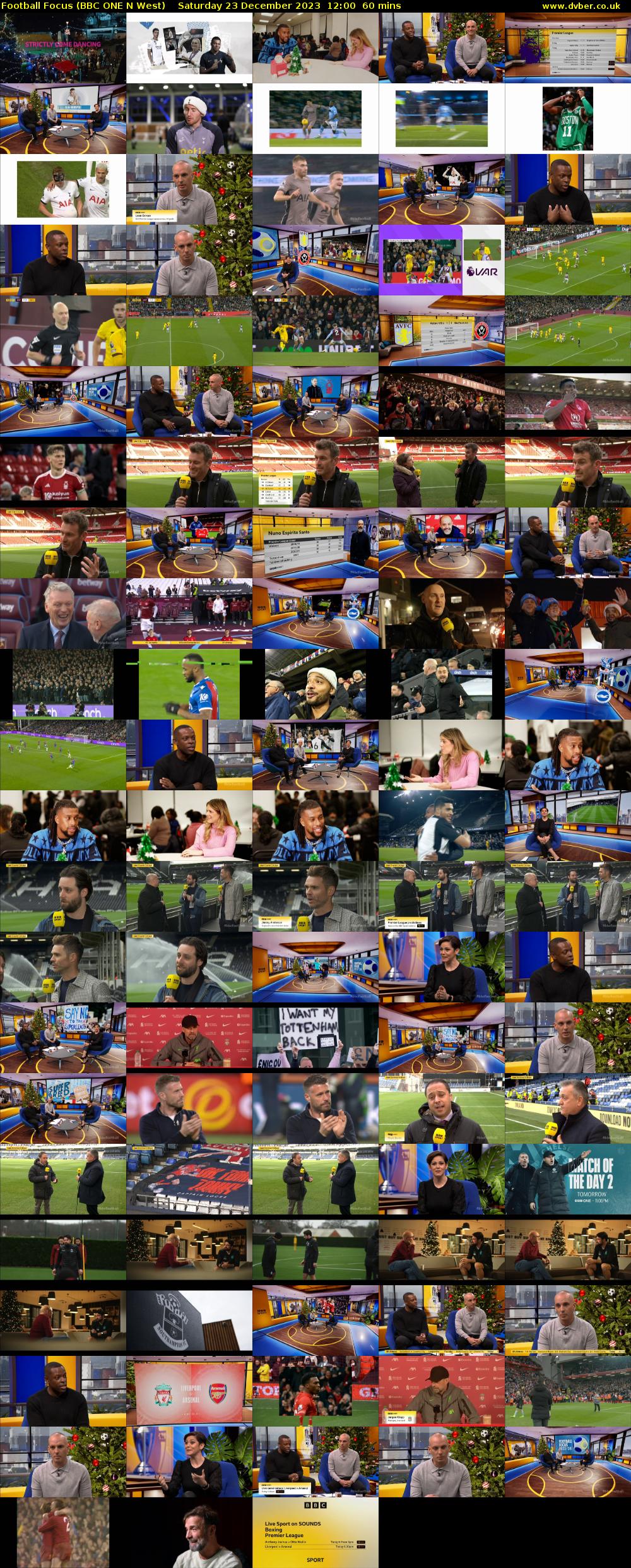 Football Focus (BBC ONE N West) Saturday 23 December 2023 12:00 - 13:00