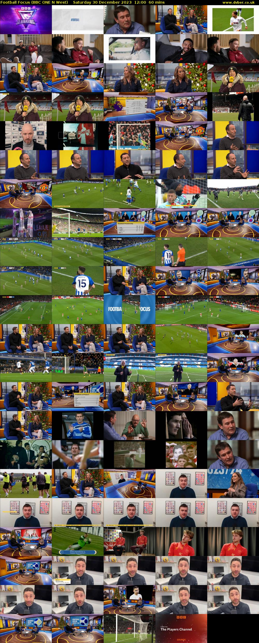 Football Focus (BBC ONE N West) Saturday 30 December 2023 12:00 - 13:00