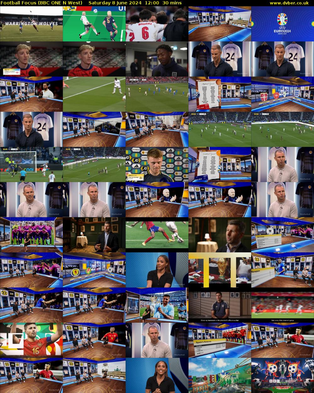 Football Focus (BBC ONE N West) Saturday 8 June 2024 12:00 - 12:30
