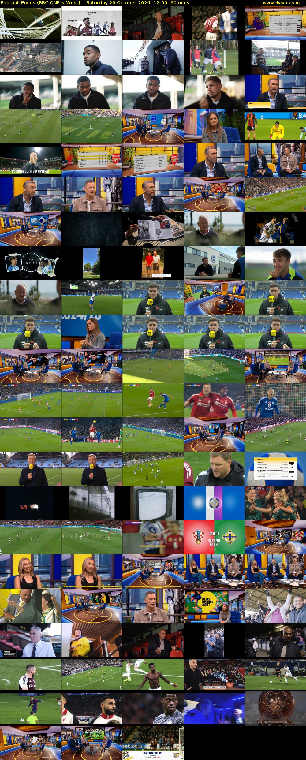 Football Focus (BBC ONE N West) Saturday 26 October 2024 12:00 - 13:00