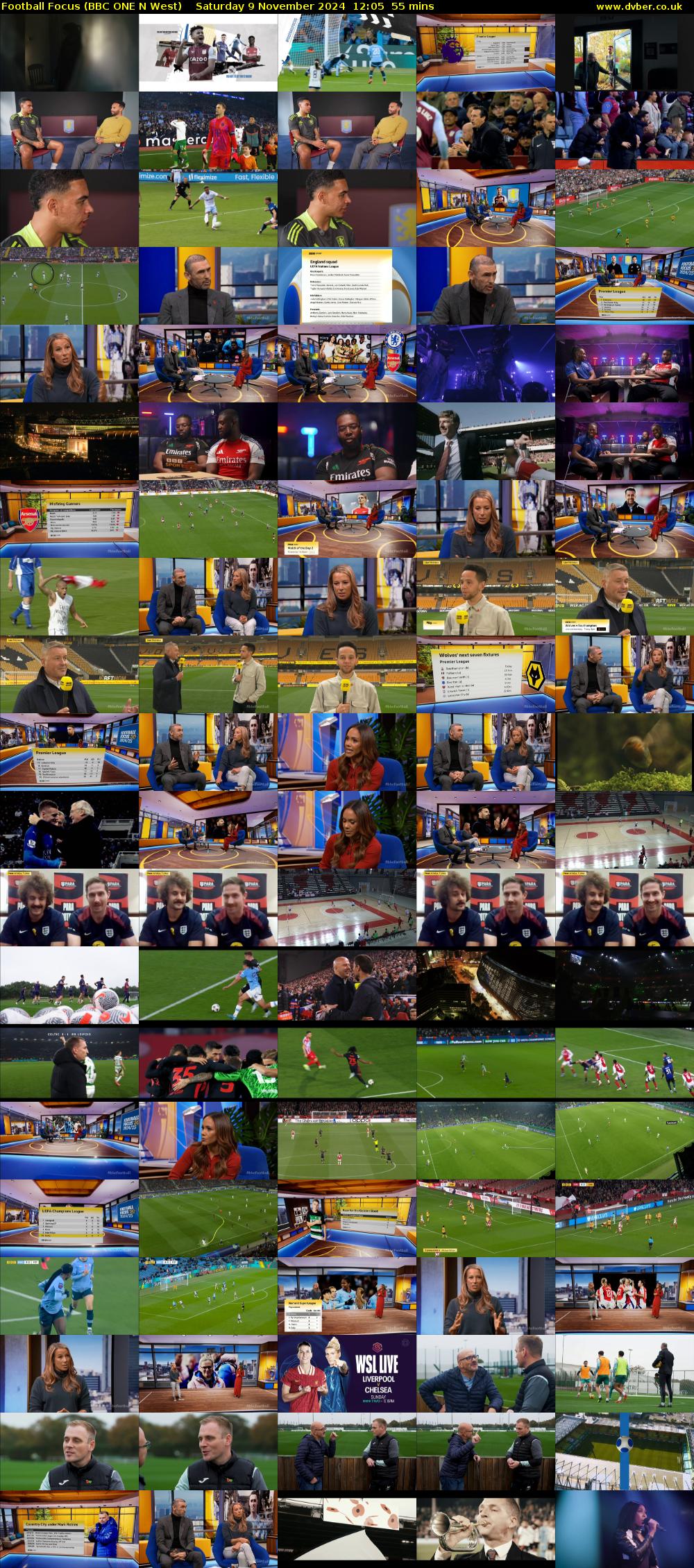 Football Focus (BBC ONE N West) Saturday 9 November 2024 12:05 - 13:00