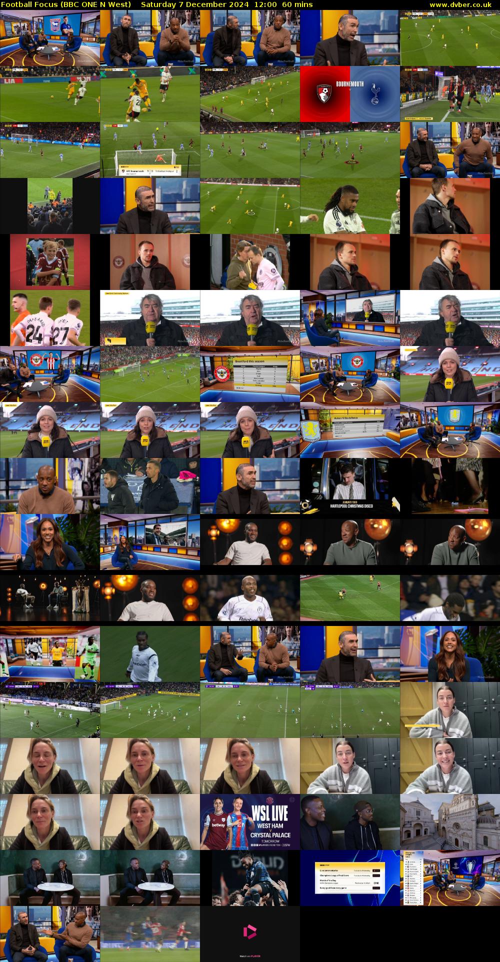 Football Focus (BBC ONE N West) Saturday 7 December 2024 12:00 - 13:00