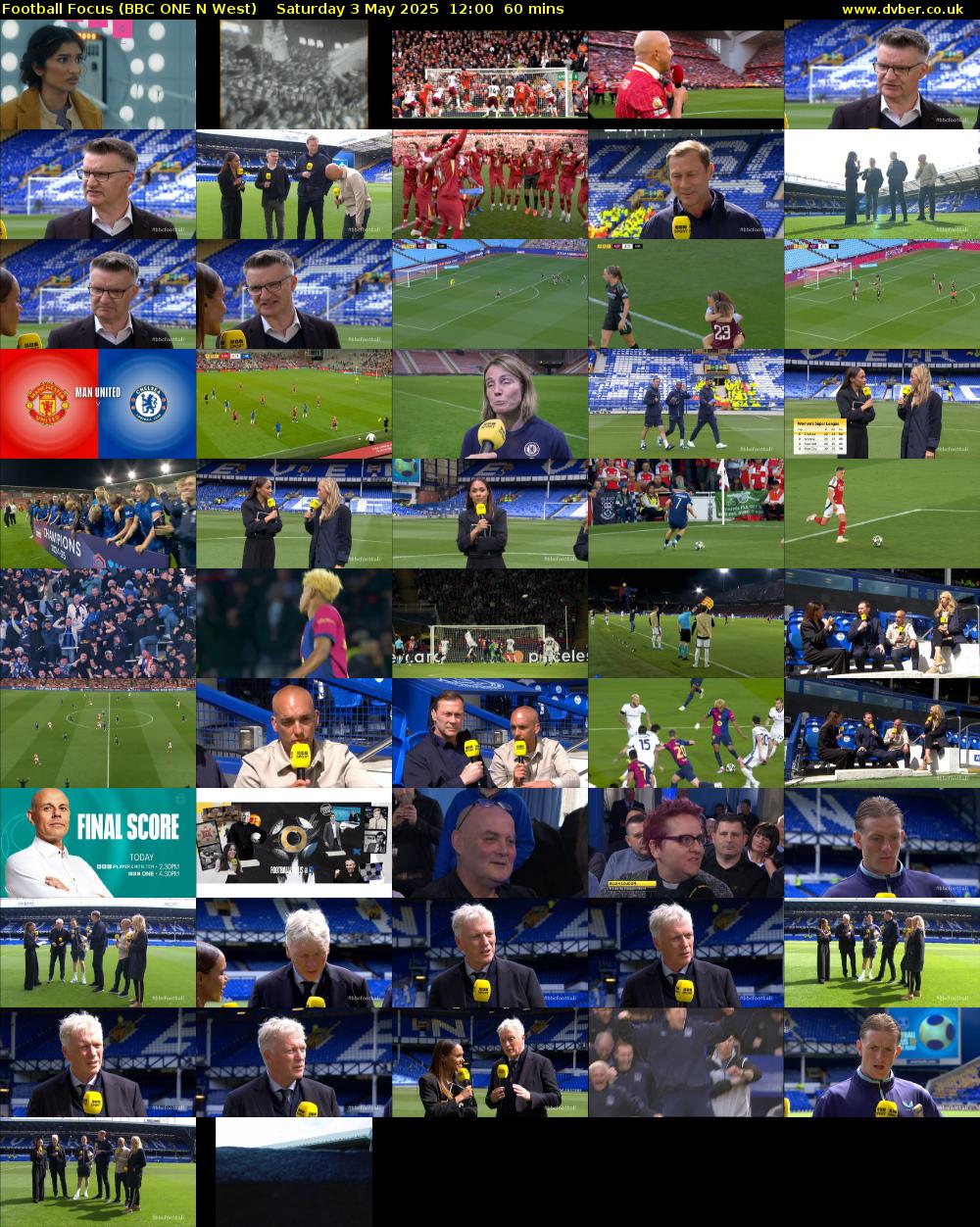 Football Focus (BBC ONE N West) Saturday 3 May 2025 12:00 - 13:00