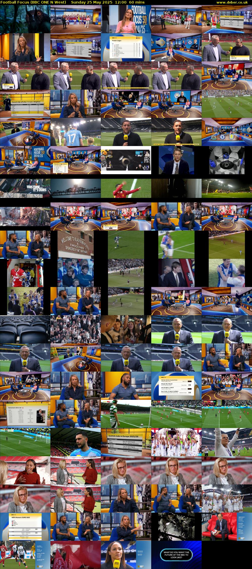 Football Focus (BBC ONE N West) Sunday 25 May 2025 12:00 - 13:00
