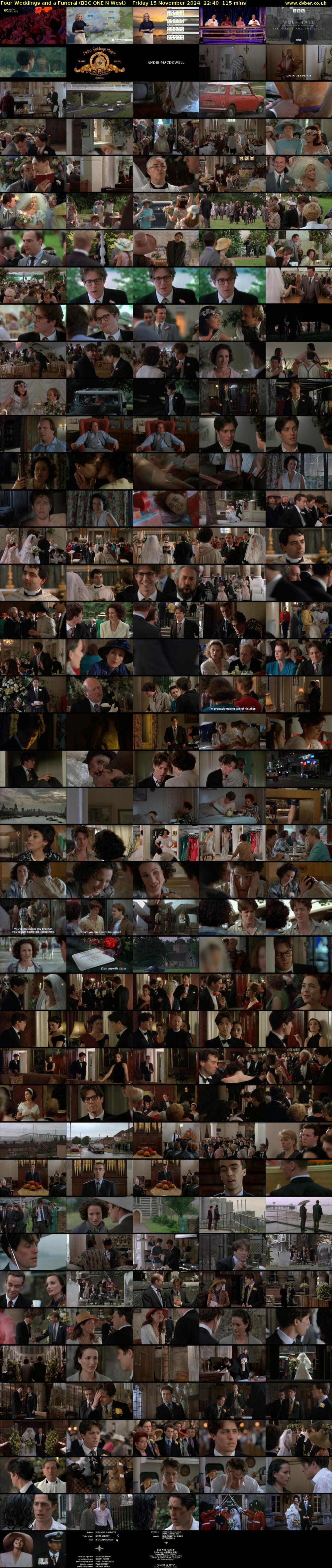 Four Weddings and a Funeral (BBC ONE N West) Friday 15 November 2024 22:40 - 00:35