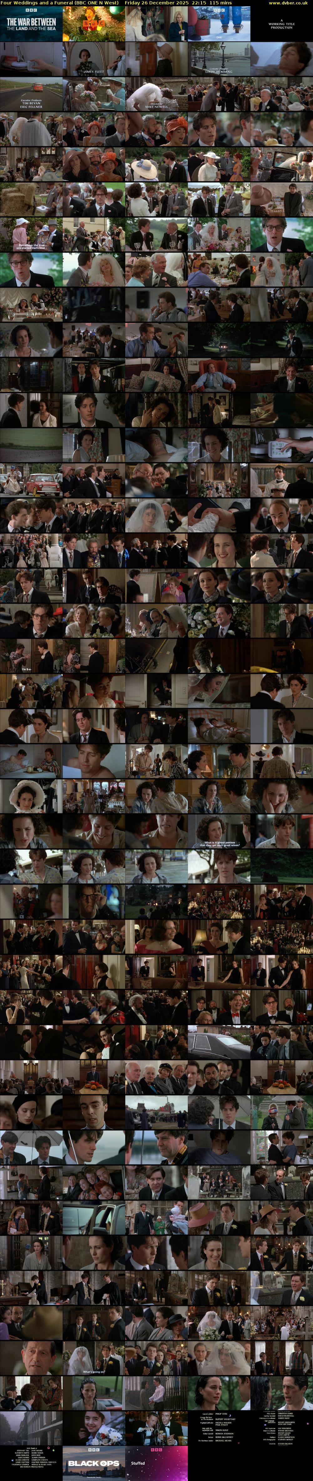 Four Weddings and a Funeral (BBC ONE N West) Friday 26 December 2025 22:15 - 00:10