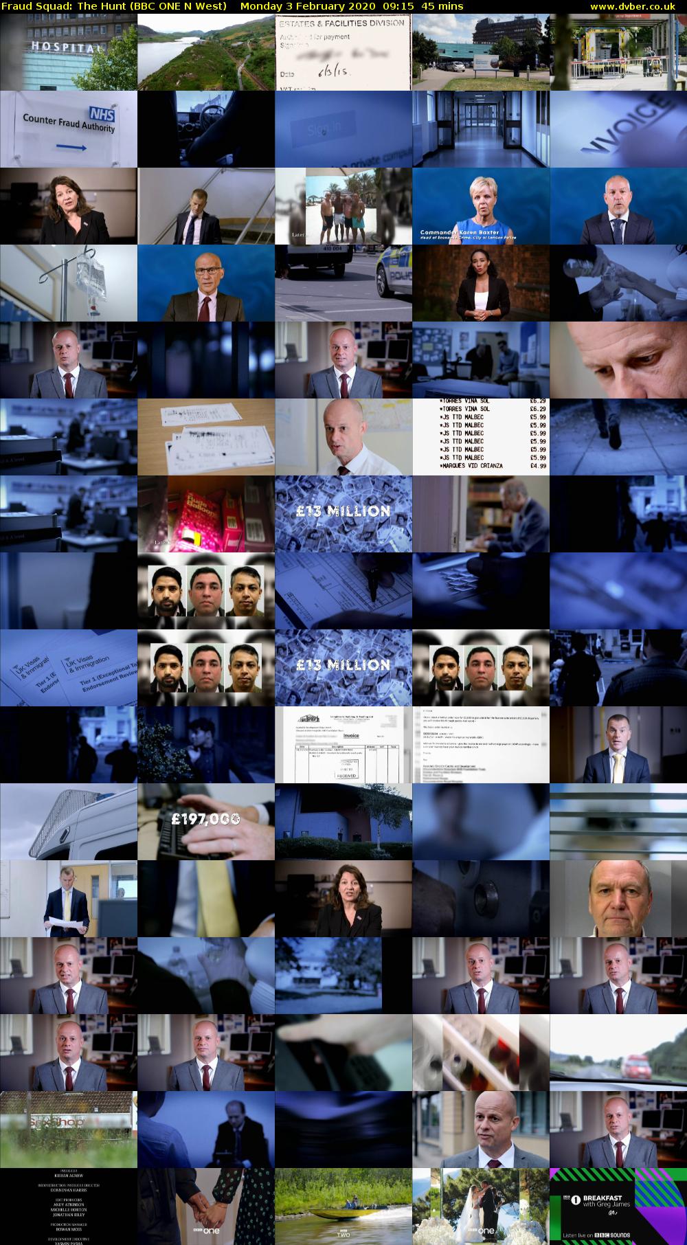 Fraud Squad: The Hunt (BBC ONE N West) Monday 3 February 2020 09:15 - 10:00