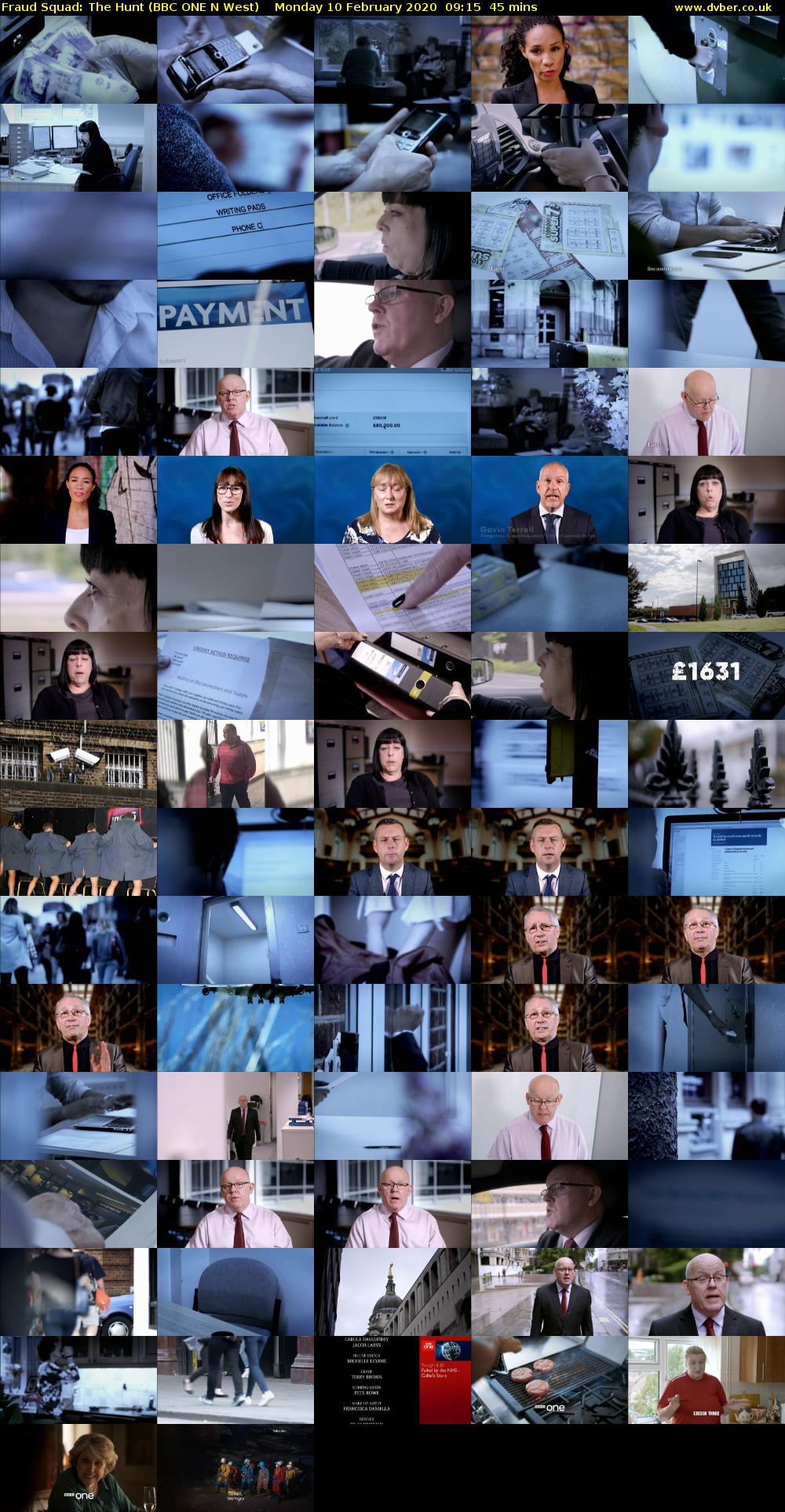 Fraud Squad: The Hunt (BBC ONE N West) Monday 10 February 2020 09:15 - 10:00
