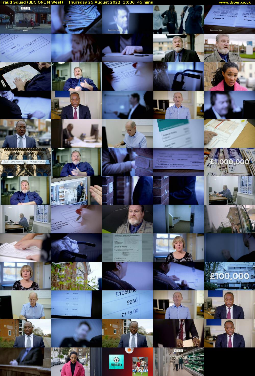Fraud Squad (BBC ONE N West) Thursday 25 August 2022 10:30 - 11:15