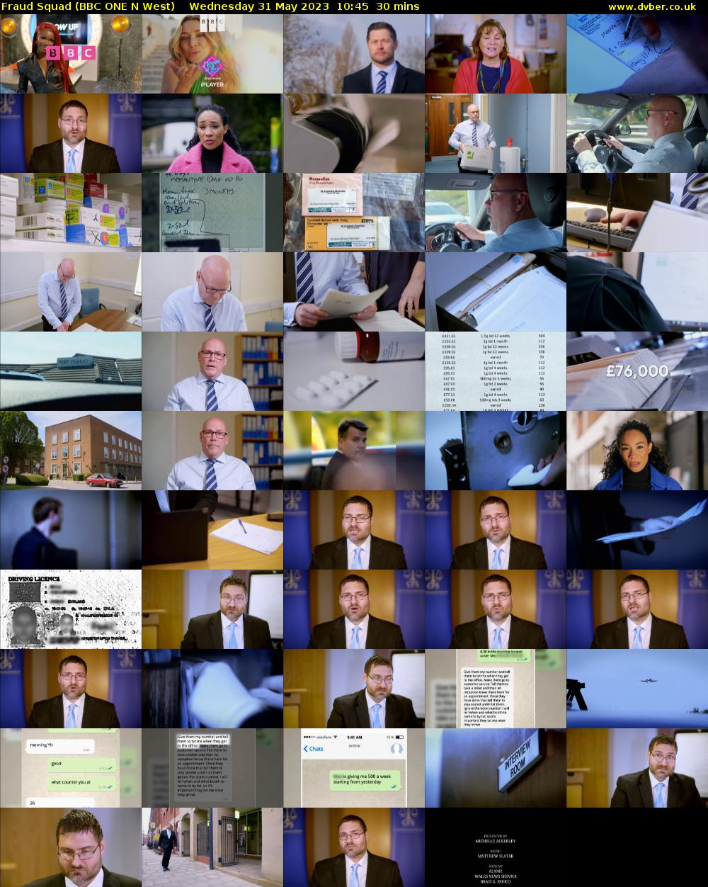 Fraud Squad (BBC ONE N West) Wednesday 31 May 2023 10:45 - 11:15