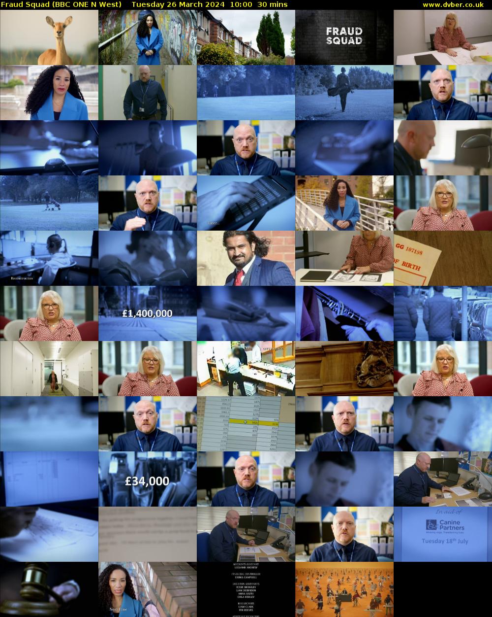 Fraud Squad (BBC ONE N West) Tuesday 26 March 2024 10:00 - 10:30