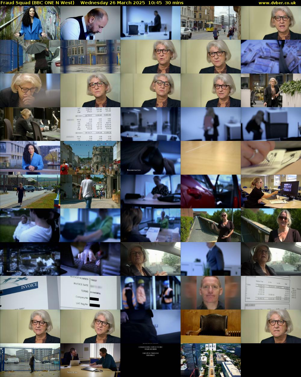 Fraud Squad (BBC ONE N West) Wednesday 26 March 2025 10:45 - 11:15