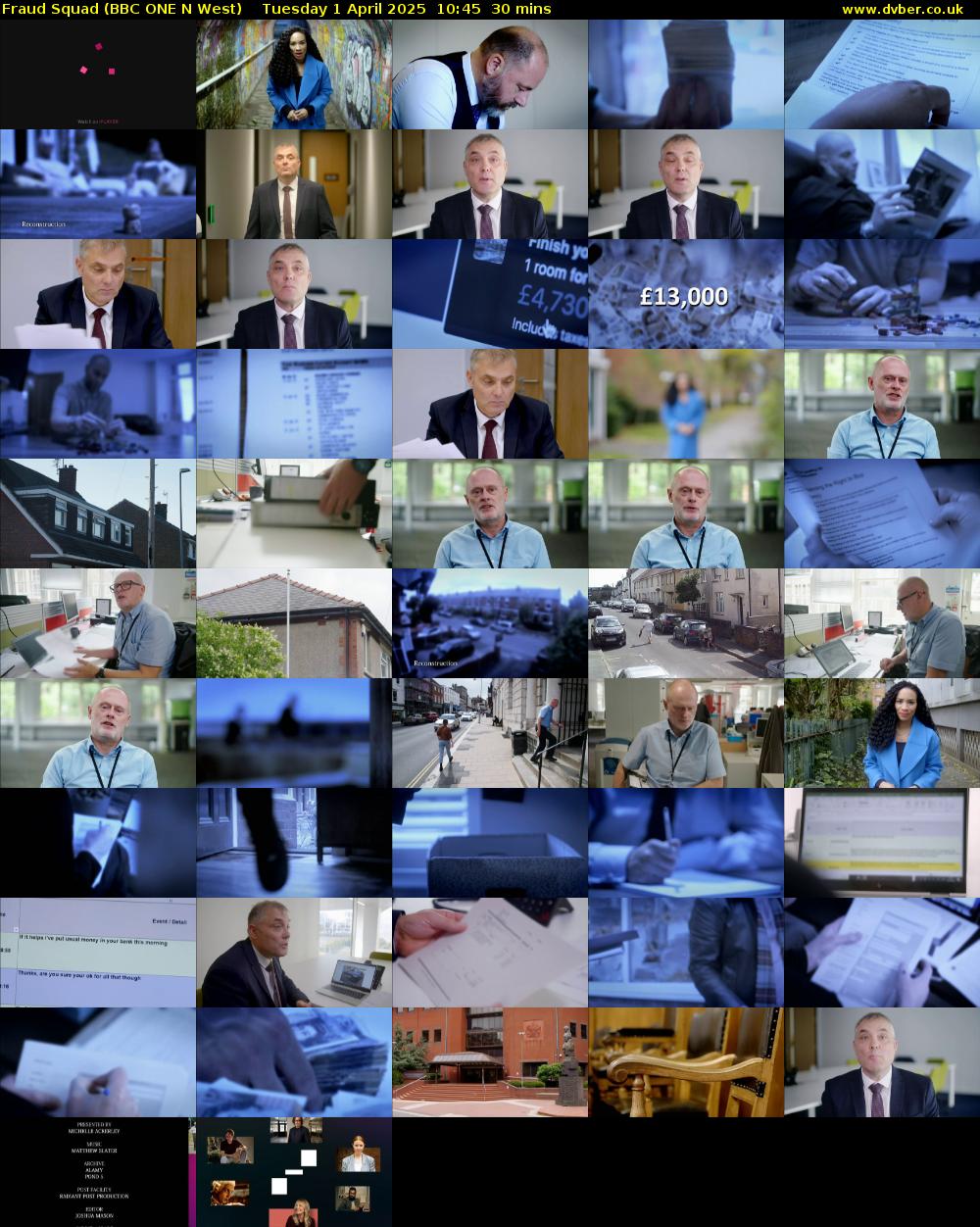 Fraud Squad (BBC ONE N West) Tuesday 1 April 2025 10:45 - 11:15