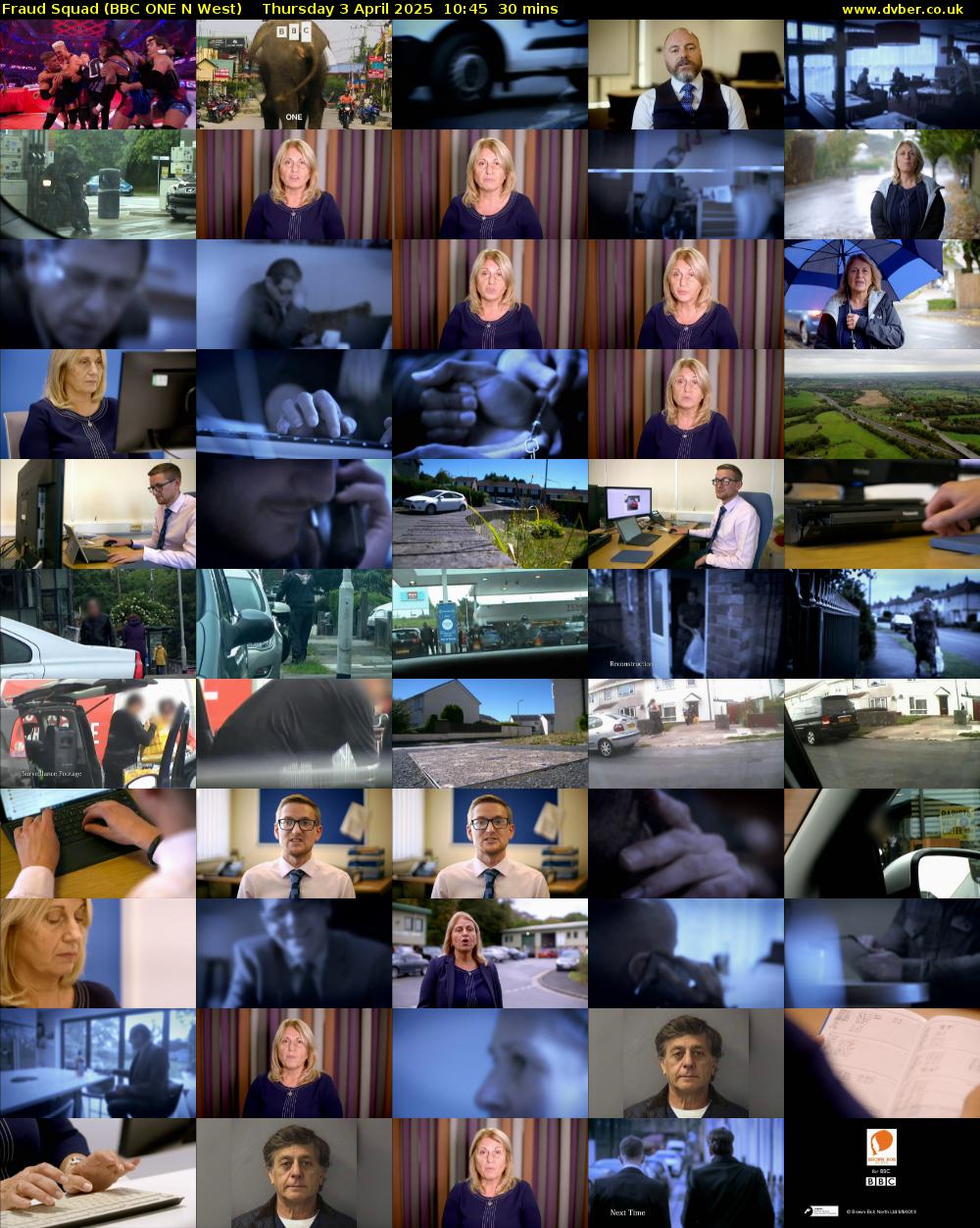 Fraud Squad (BBC ONE N West) Thursday 3 April 2025 10:45 - 11:15