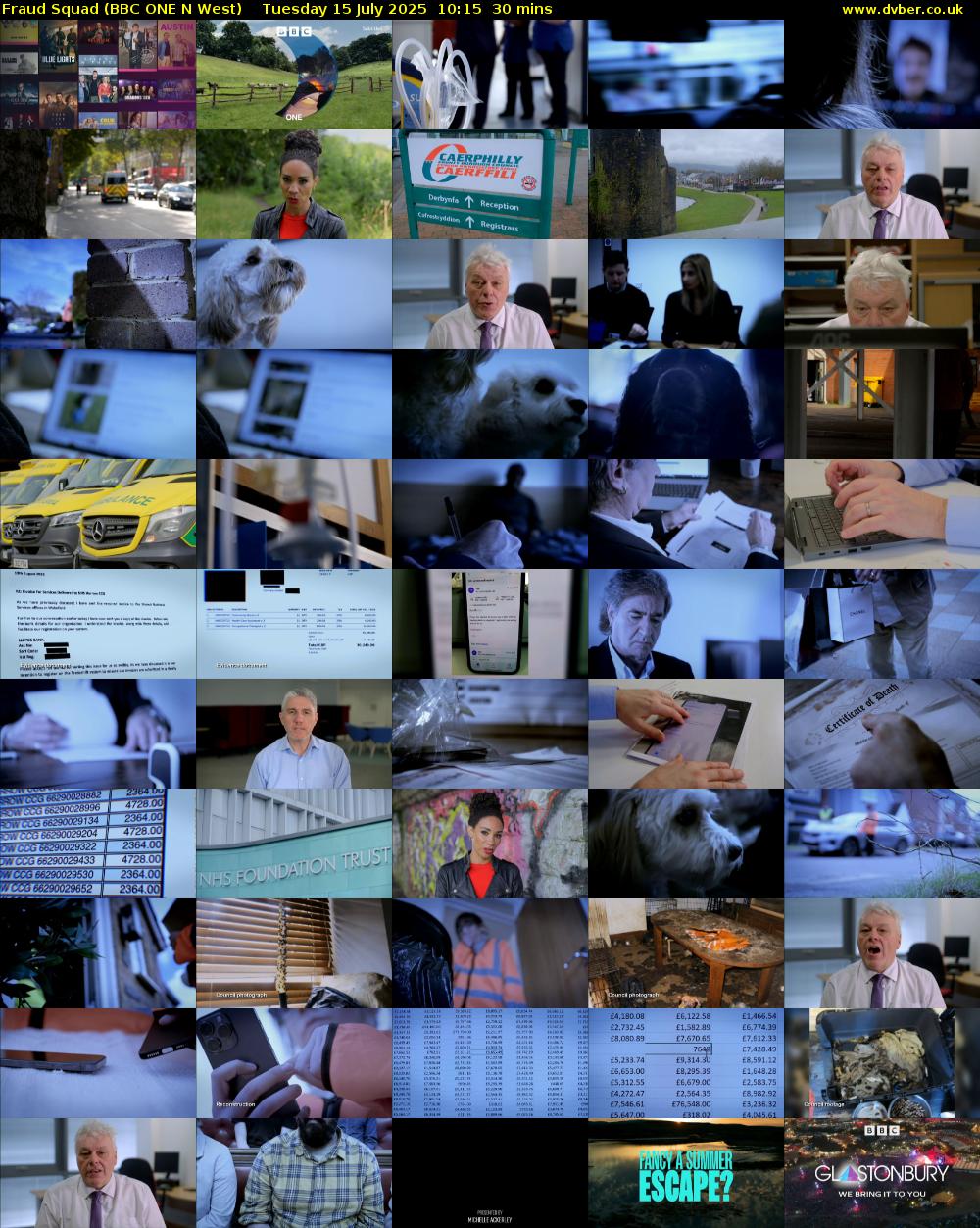 Fraud Squad (BBC ONE N West) Tuesday 15 July 2025 10:15 - 10:45