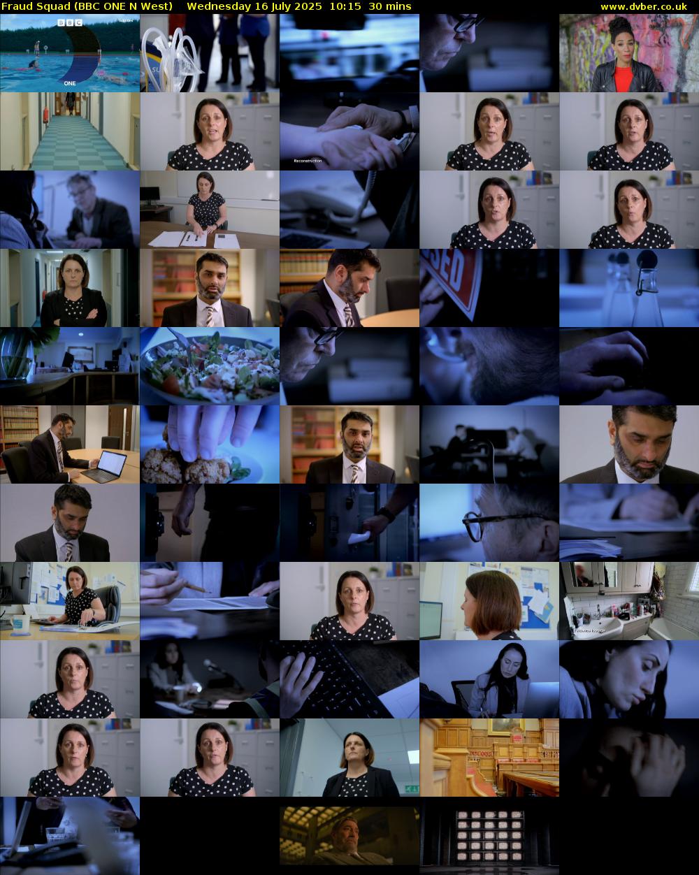 Fraud Squad (BBC ONE N West) Wednesday 16 July 2025 10:15 - 10:45