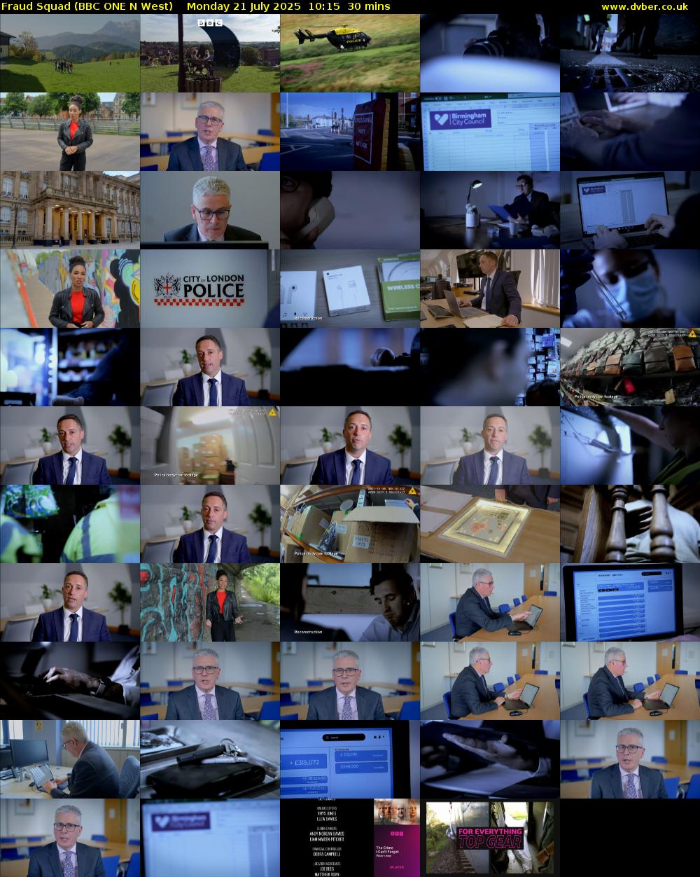 Fraud Squad (BBC ONE N West) Monday 21 July 2025 10:15 - 10:45