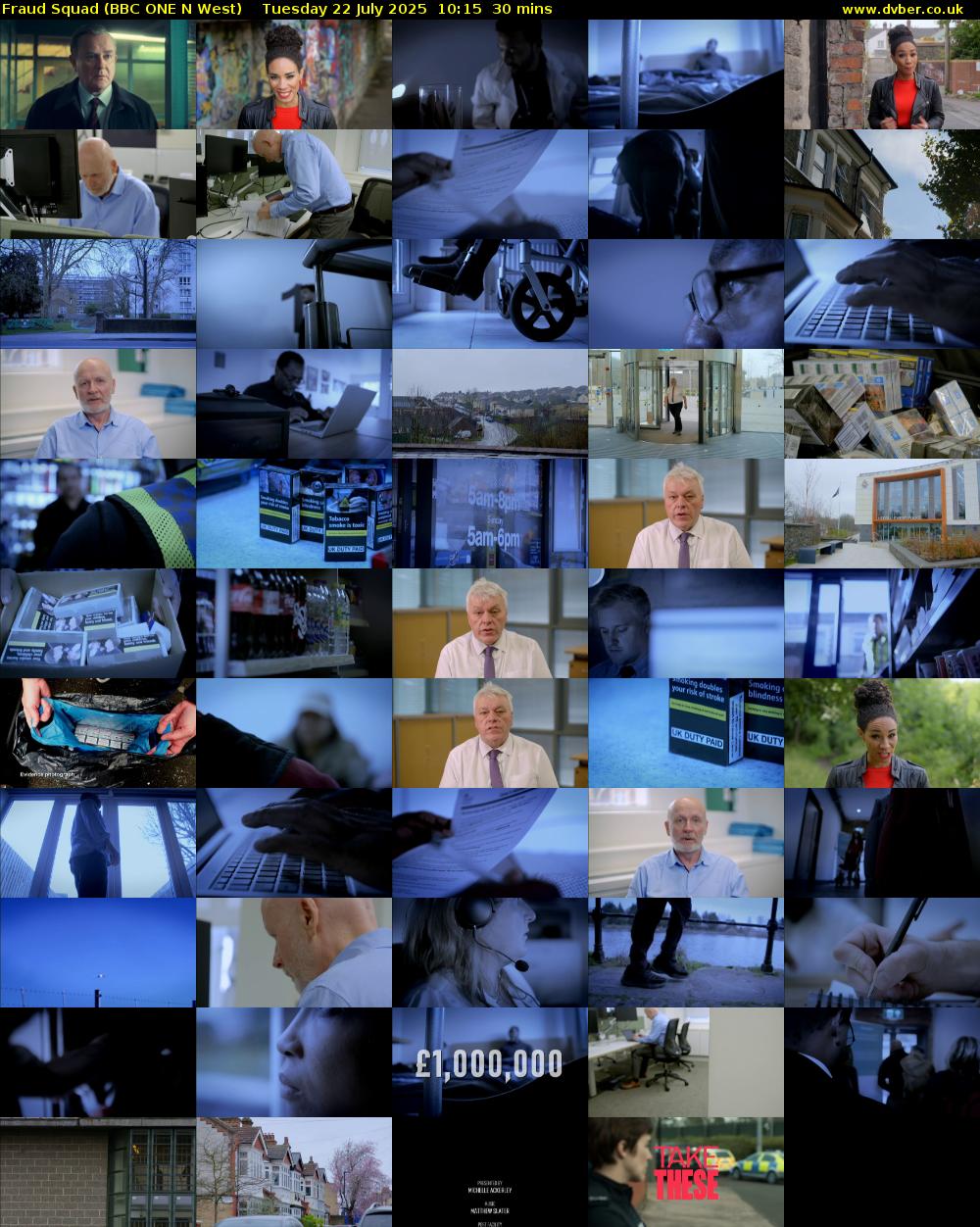 Fraud Squad (BBC ONE N West) Tuesday 22 July 2025 10:15 - 10:45