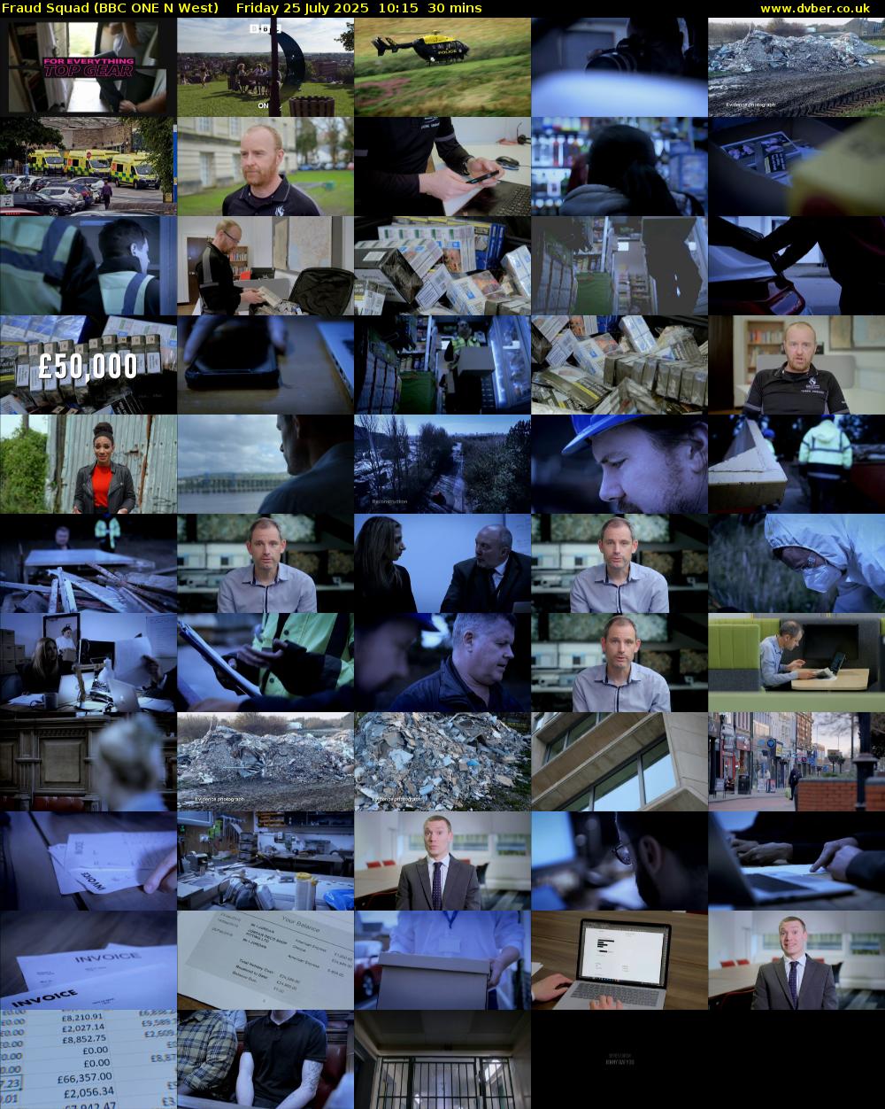 Fraud Squad (BBC ONE N West) Friday 25 July 2025 10:15 - 10:45