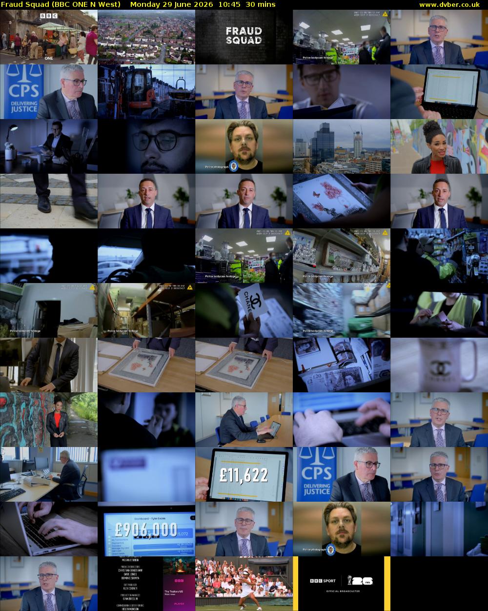 Fraud Squad (BBC ONE N West) Monday 29 June 2026 10:45 - 11:15