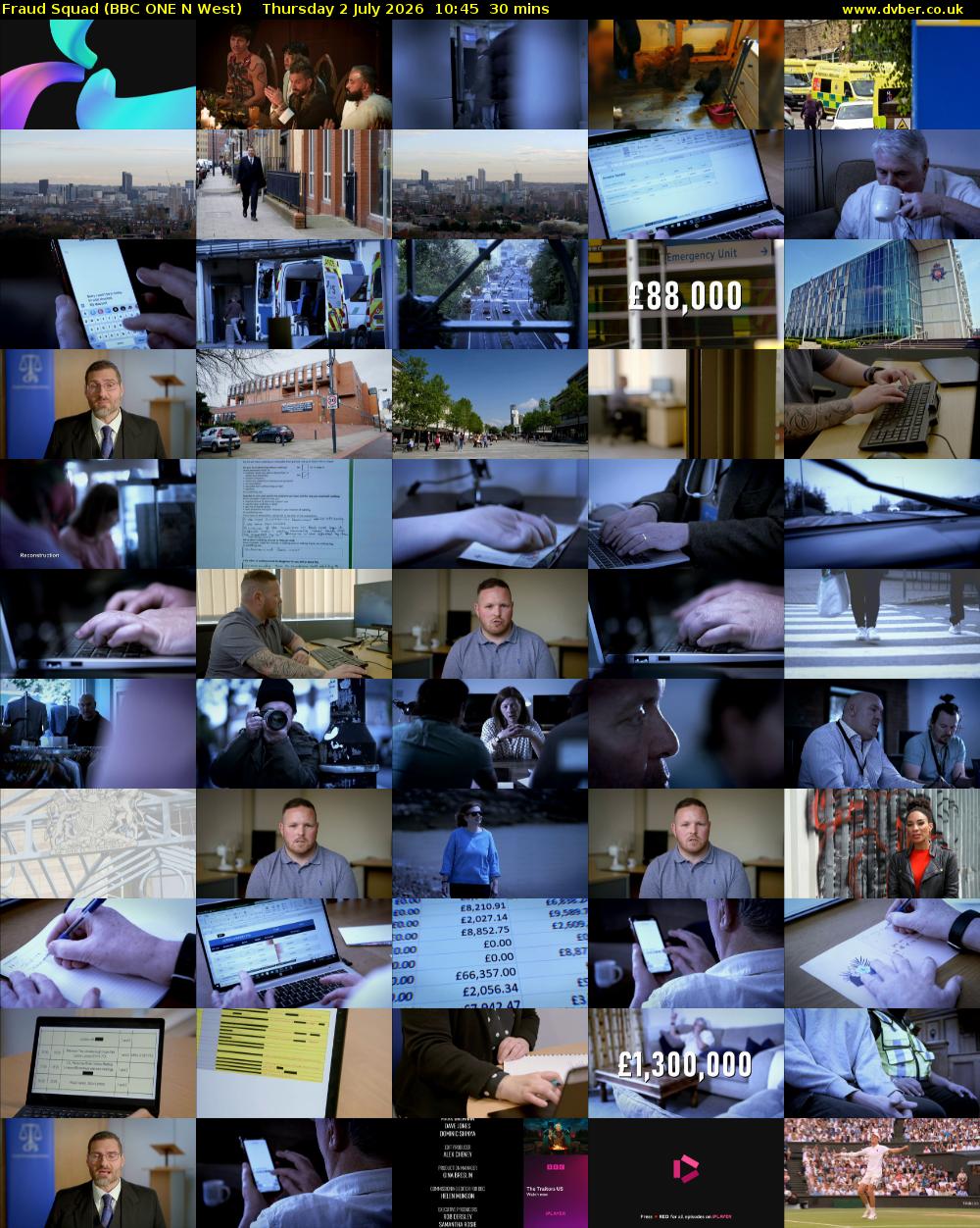Fraud Squad (BBC ONE N West) Thursday 2 July 2026 10:45 - 11:15