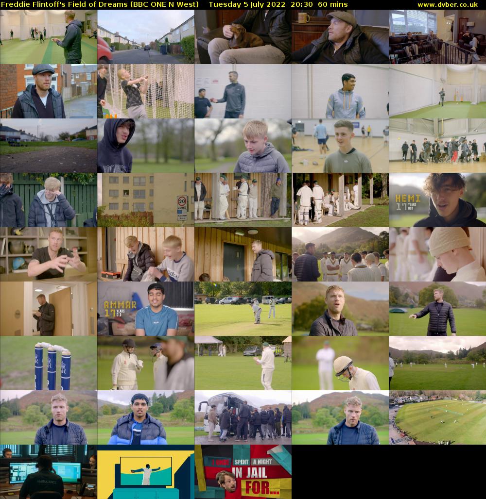 Freddie Flintoff's Field of Dreams (BBC ONE N West) Tuesday 5 July 2022 20:30 - 21:30