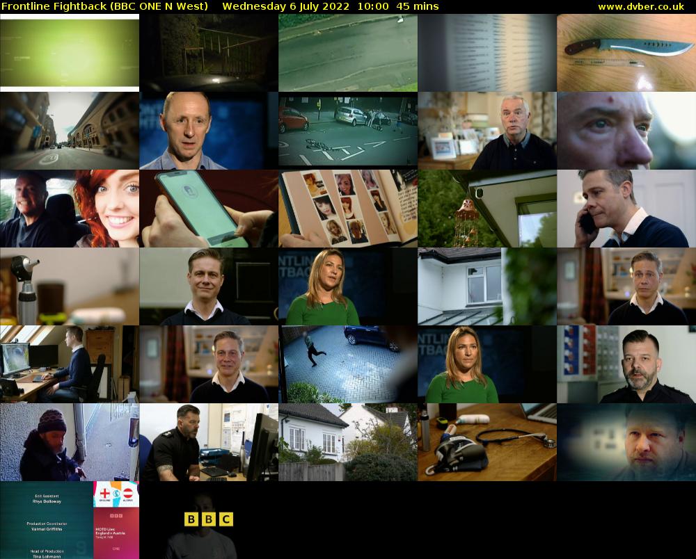Frontline Fightback (BBC ONE N West) Wednesday 6 July 2022 10:00 - 10:45