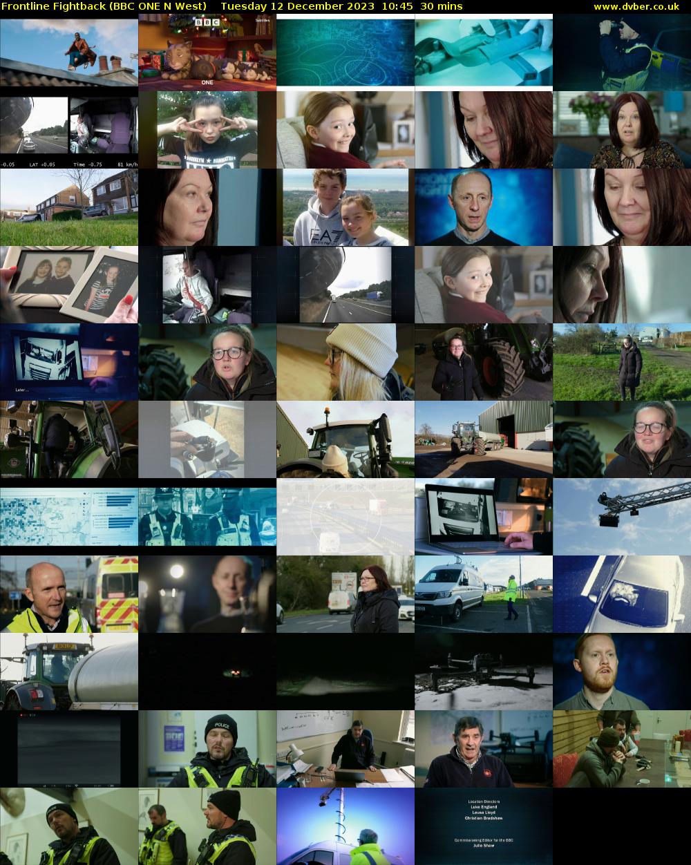 Frontline Fightback (BBC ONE N West) Tuesday 12 December 2023 10:45 - 11:15