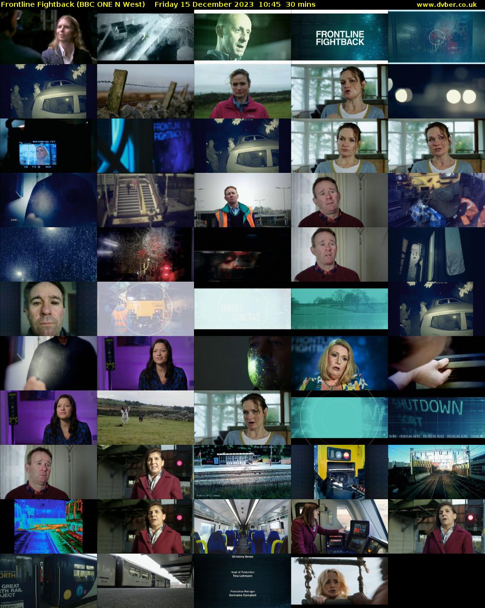 Frontline Fightback (BBC ONE N West) Friday 15 December 2023 10:45 - 11:15