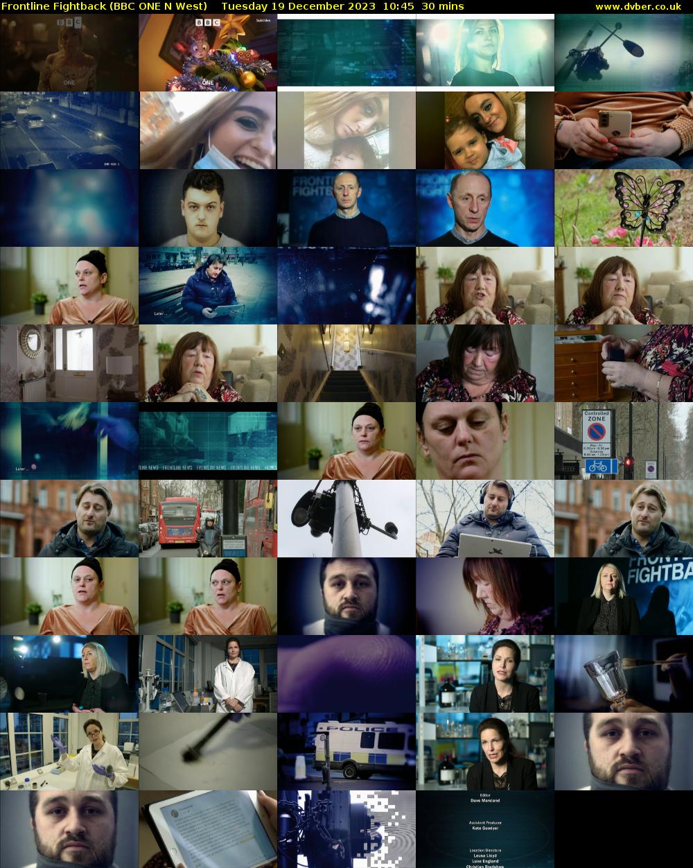 Frontline Fightback (BBC ONE N West) Tuesday 19 December 2023 10:45 - 11:15