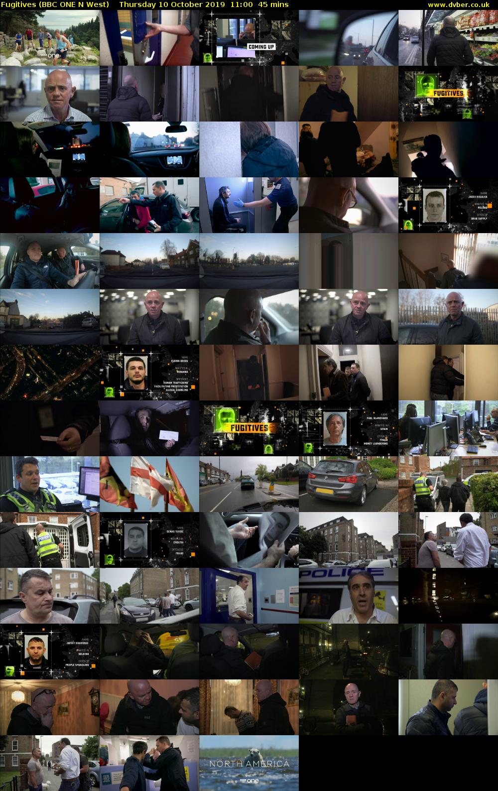 Fugitives (BBC ONE N West) Thursday 10 October 2019 11:00 - 11:45